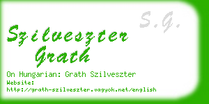 szilveszter grath business card